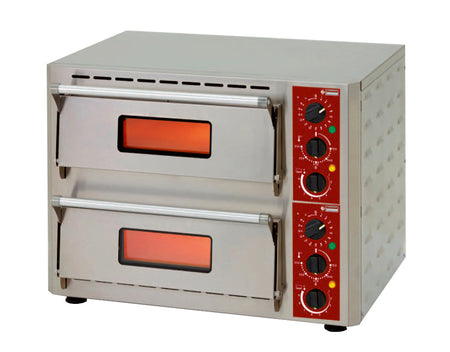 Diamond PIZZA-QUICK/43-2C Electric Twin Deck Pizza Oven, 2 x 1 Pizzas 430mm