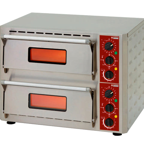 Diamond PIZZA-QUICK/43-2C Electric Twin Deck Pizza Oven, 2 x 1 Pizzas 430mm