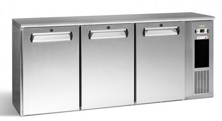 Gamko E3/222MUCS84 Solid Triple Door Stainless Steel Undercounter Bottle Cooler, 531 x 33 Centiliters