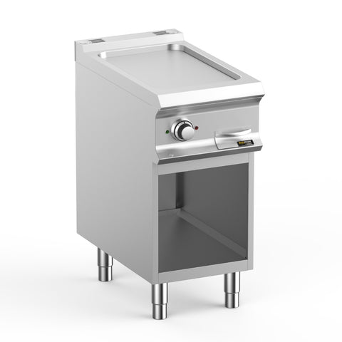 Hobart Ecomax HEFTBE74AL Smooth Griddle on Open Cupboard, 5kW