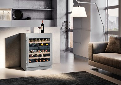 Liebherr WTes 1672 Vinidor Stainless Steel Glass Single Door Undercounter Wine Cabinet, 34 x 750ml Bottles