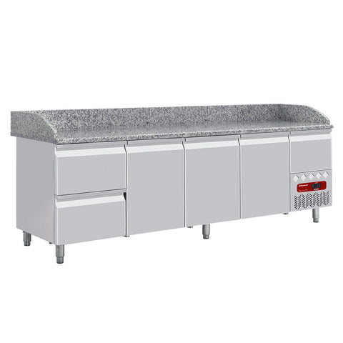 Diamond TP361/P9 3 Door / 2 Drawer Refrigerated Counter with Splashback