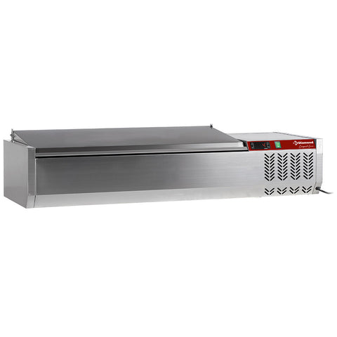 Diamond SY120/CC-R6 Stainless Steel Topping Unit with Stainless Steel Lid, 4 x 1/3 GN