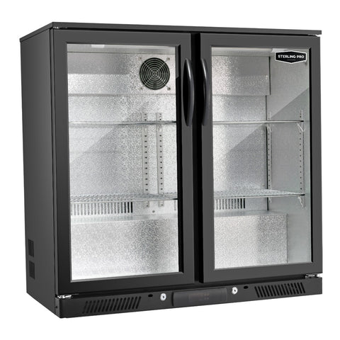 Sterling Pro Green SP2HC-BH Hinged Double Door Bottle Cooler, 180 x 330ml Bottles