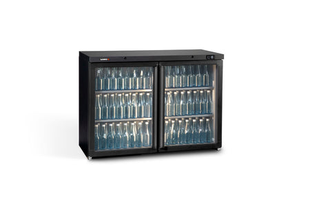 Gamko MG3/275G Maxiglass Hinged Glass Double Door Undercounter Bottle Cooler, 275 Litres