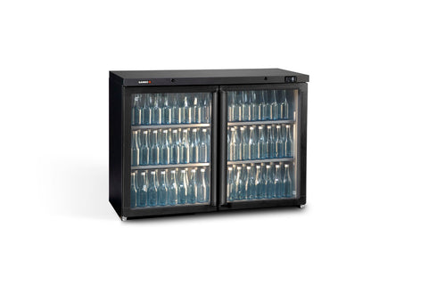 Gamko MG3/275G Maxiglass Hinged Glass Double Door Undercounter Bottle Cooler, 275 Litres