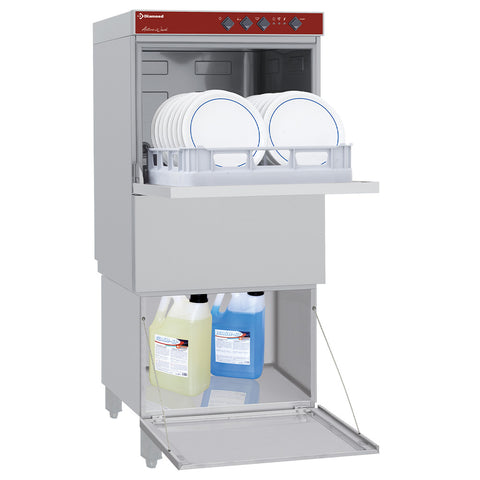 Diamond 051D/6M_BD/F-PF 500mm Basket Frontloading Dishwasher on Closed Understorage, 18 Plates
