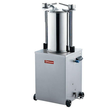 Diamond BSH-25B Stainless Steel Hydraulic Vertical Sausage Filler, 25 Liters On Wheels