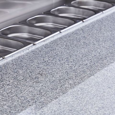 Sterling Pro Cobus SPU903PZ 3 Door Granite Top Pizza Counter, 8 x GN1/6, 402 Litres