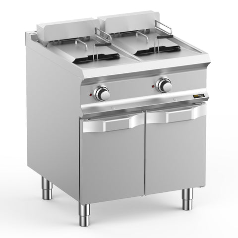 Hobart Ecomax HEFRBE77A Floorstanding Double Basket 2 x 12 Litre Electric Fryer, 18kW