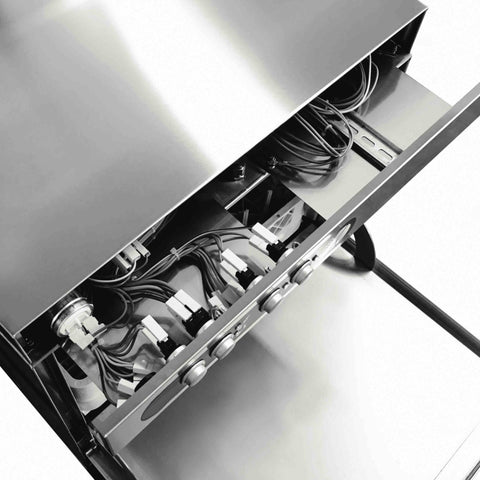 Adler AD50BT-DP-30 500mm Basket Dishwasher with Breaktank, Drain Pump & Chemical Pump, 18 Plates (30 Amp Plug)