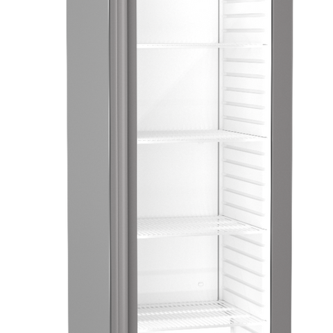 Hoshizaki Compact FG420 R-C DR G U Glass Single Door Stainless Steel Upright Display Freezer, 343 Litres