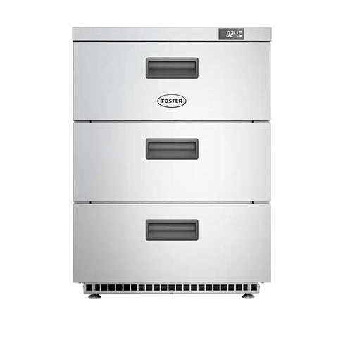 Foster HR150/3D/13-106 3 Drawer Undercounter Cabinet Refrigerator, 150 Litres