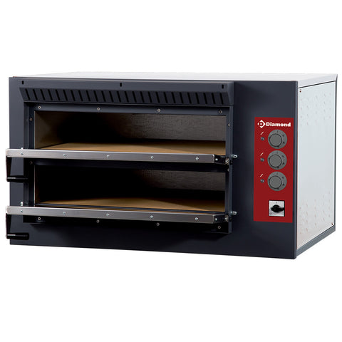 Diamond E3F/24R Electric Twin Deck Pizza Oven, 2 Chambers