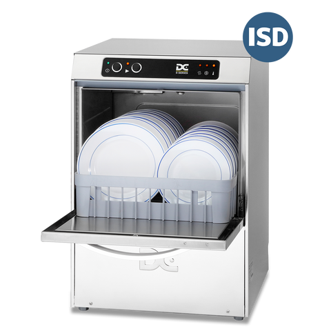 DC SD40ISD Standard Range 400mm Basket Frontloading Commercial Dishwasher with Integral Water Softener & Drain Pump, 11 Plates