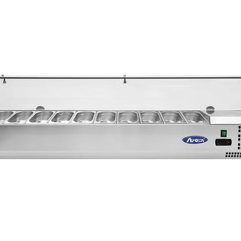Atosa EPF3485GR + VRX2000/330 3 Door Pizza Preparation Counter Fridge with VRX Unit & GN Pans, 375 Litres
