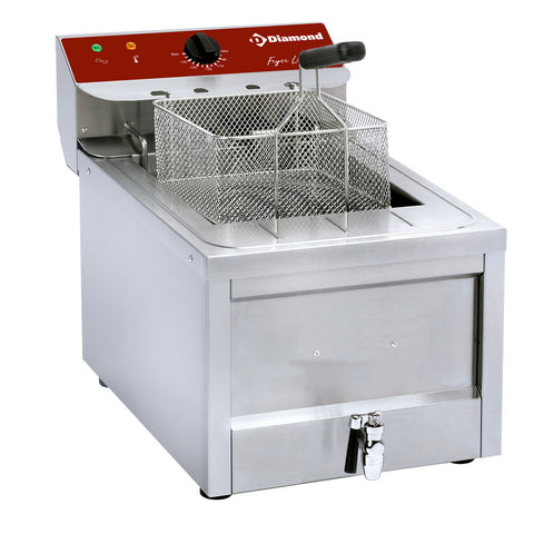 Diamond FSM-12ET/N Single Basket Countertop Electric Fryer, 9kW
