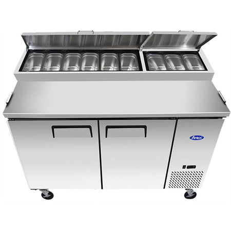 Atosa MPF8202GR 2 Door Refrigerated Preparation Table, 523 Litres