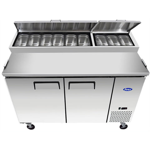 Atosa MPF8202GR 2 Door Refrigerated Preparation Table, 523 Litres