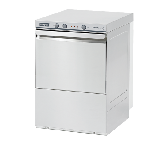 Halcyon Aimka AMH40D Undercounter Glasswasher 400 x 400mm Basket + Drain Pump