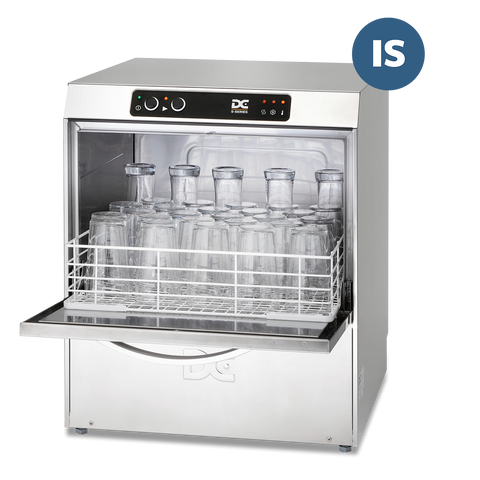 DC SG50IS Standard Range 500mm Basket Frontloading Commercial Glasswasher with Integral Water Softener, 30 Pint Capacity