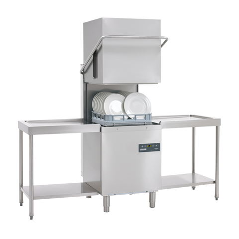 Maidaid C2011D Passthrough Hood Type Glasswasher 500mm Basket + Drain Pump