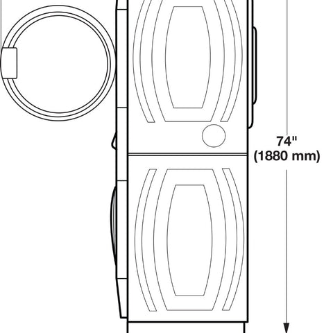 Maytag MLE22PRTGW 10.5kg Ready Stacked Washer and Dryer