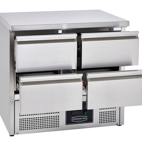Sterling Pro Cobus SPU201-4D Undermounted Fridge Counter 4 Drawers, 220 Litres