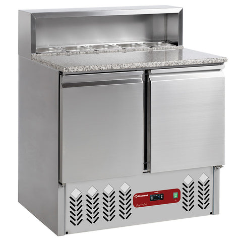 Diamond SR2/R6 2 Door Preparation Refrigerated Saladette Counter, 5 x 1/6 GN