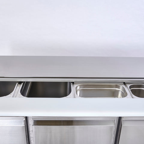 Sterling Pro Cobus SPU300SL 3 Door Saladette Hinged Lid & Chop Board, 368 Litres