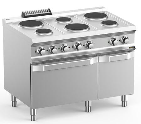 Hobart Ecomax HEPR711FE 6 Round Plate Hob with Electric Oven, 17.6kW