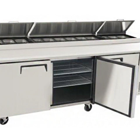 Atosa MPF8203GR 3 Door Refrigerated Preparation Table, 804 Litres