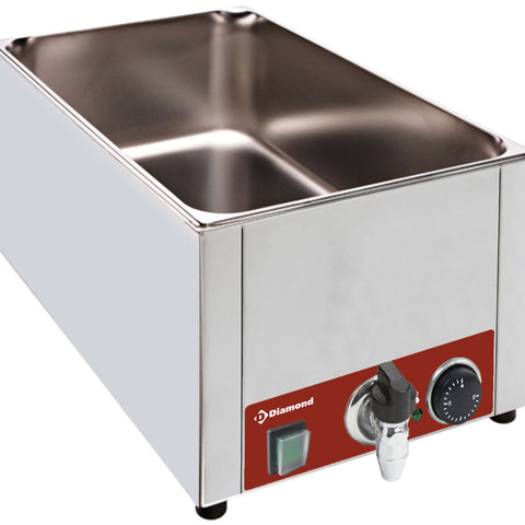 Diamond BMZR/XS Electric Table 1/1 GN Bain Marie, 150mm Deep
