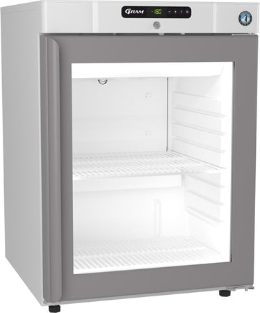 Hoshizaki Compact FG220 L-DR G U Glass Single Door White Undercounter Display Freezer, 123 Litres