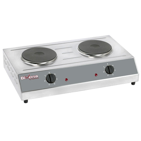 Diverso WR-RTD-2E Table top electric stove, 2 plates Ø 190mm