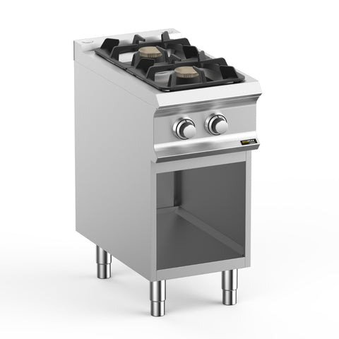Hobart Ecomax HEFB74AXL 2 Burner Gas Hob on Open Cupboard, 2 x 7kW