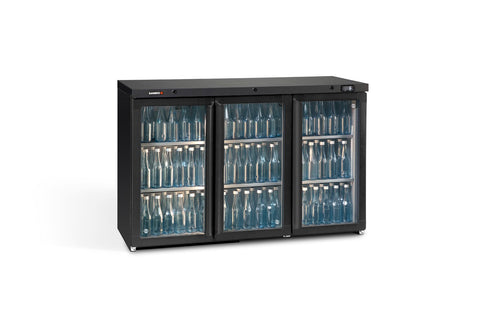 Gamko Maxiglass MG3/315G Maxiglass Hinged Glass Triple Door Undercounter Bottle Cooler, 315 Litres