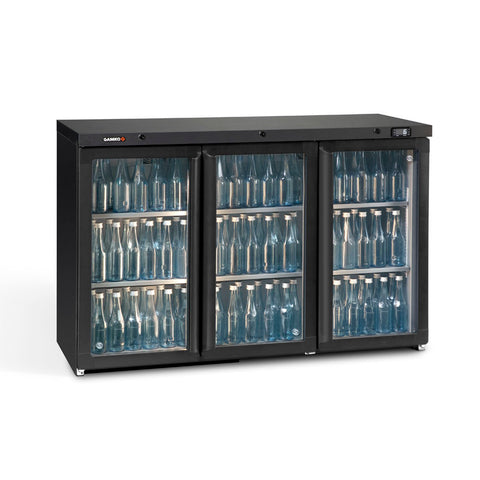 Gamko Maxiglass MG3/315G Maxiglass Hinged Glass Triple Door Undercounter Bottle Cooler, 315 Litres