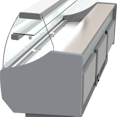 Coreco CVED-8-13-C Curved Glass Serveover, 1305mm