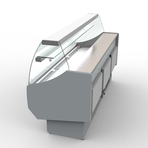 Coreco CVED-8-25-C Curved Glass Serveover, 2525mm