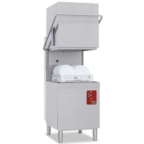 Diamond DXE8/6 500mm Basket Passthrough Hood Dishwasher, 18 Plate Capacity