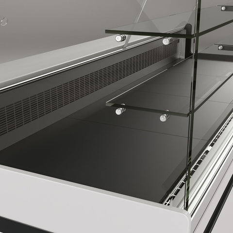 Diamond VB10XE2/R2 Flat Glass Medium Wood Refrigerated Serveover Counter, 1038mm