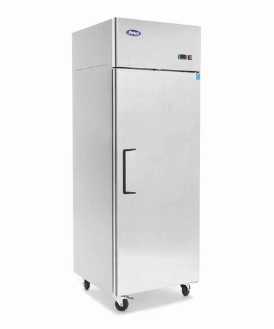 Atosa YBF9206GR Slimline Single Door Upright Fridge, 410 Litres