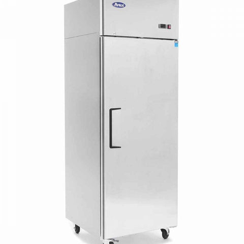 Atosa YBF9206GR Slimline Single Door Upright Fridge, 410 Litres