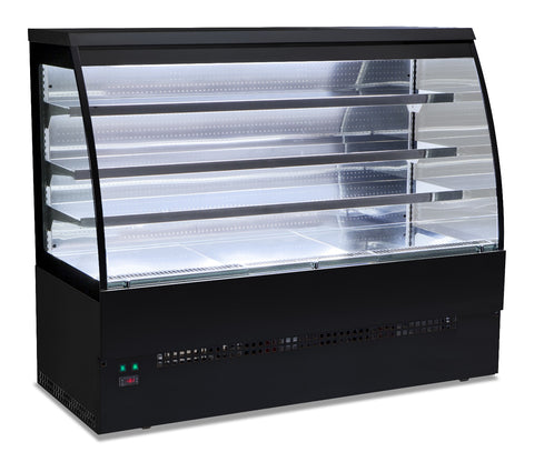 Sterling Pro EVO-SELF-240-BLACK Black Self Service Patisserie Counter, 2400mm