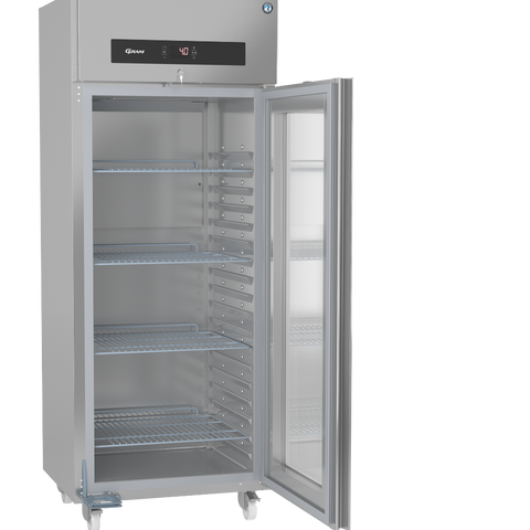 Hoshizaki Premier KG W80 C DR U Glass Single Door Stainless Steel Upright Display Refrigerator, 700 Litres