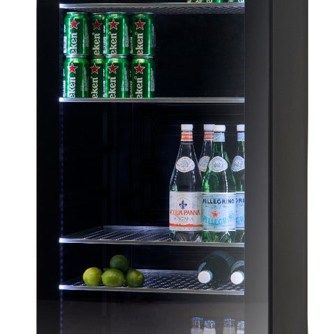 Vestfrost MFG185 Glass Single Door Black Display Cooler, 344 Litres