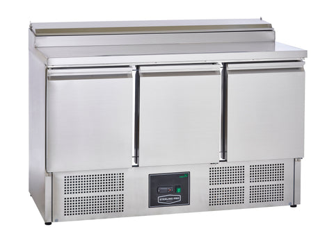 Sterling Pro Cobus SPU300PZ 3 Door Preparation Counter 8 x GN1/6, 392 Litres