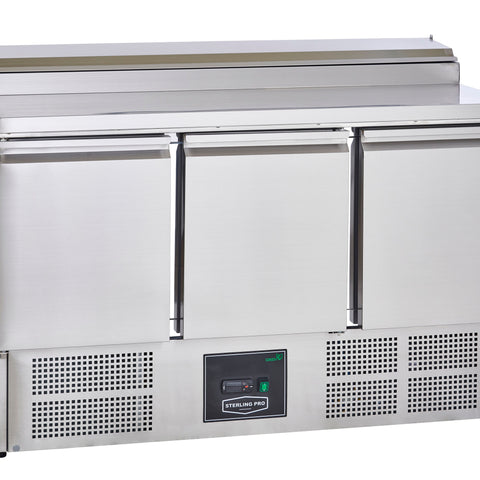 Sterling Pro Cobus SPU300PZ 3 Door Preparation Counter 8 x GN1/6, 392 Litres