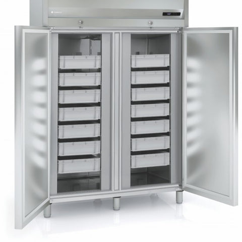 Coreco AP-1002 Double Door Refrigerated Stainless Steel Fish Storage Cabinet, 1404 Litres